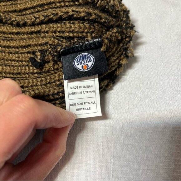Adidas OILERS one size Brown and Black Knit hat toque Never worn - Picture 3 of 4